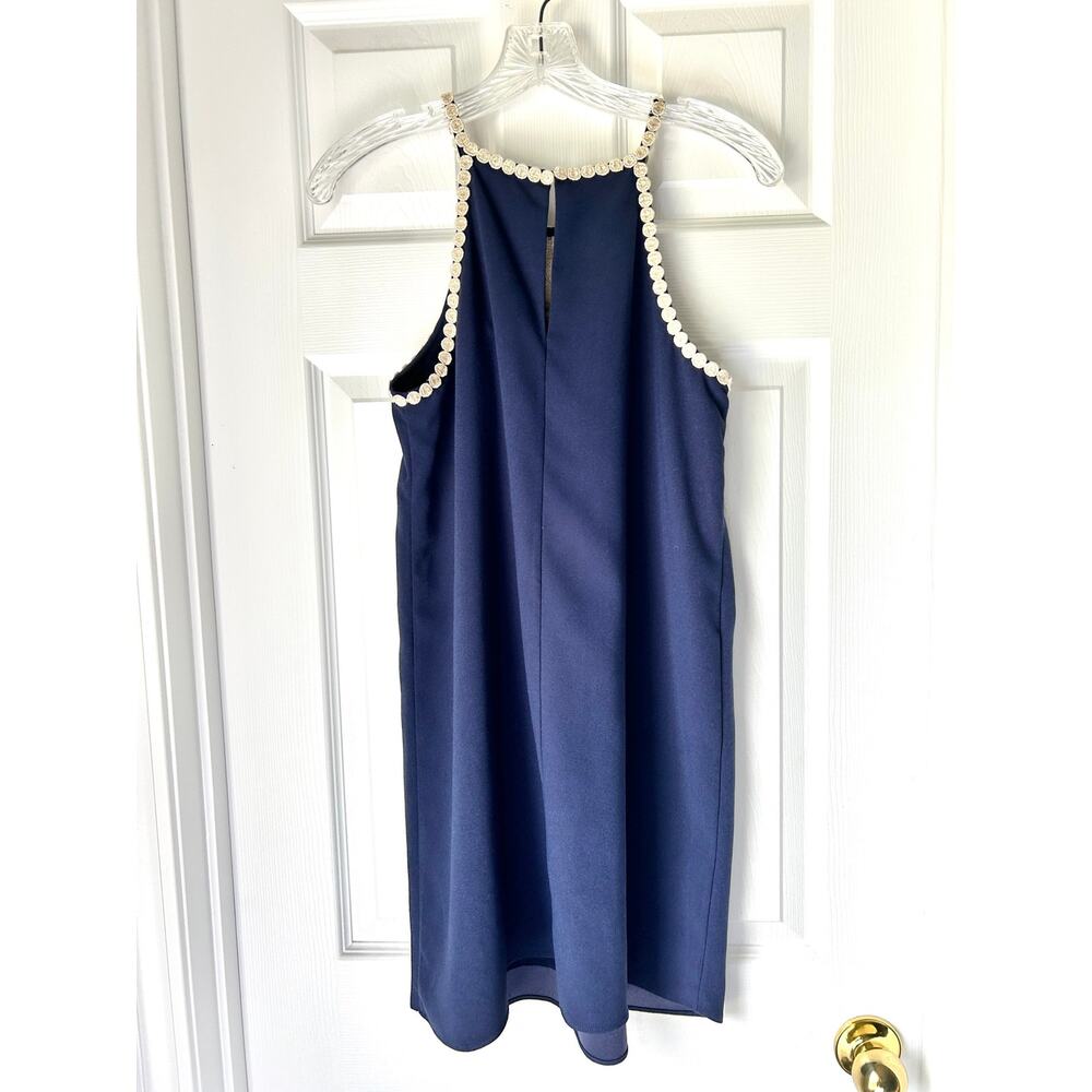 Lilly Pulitzer Soft Pearl Navy Shift Dress sz 2 - Picture 5 of 5